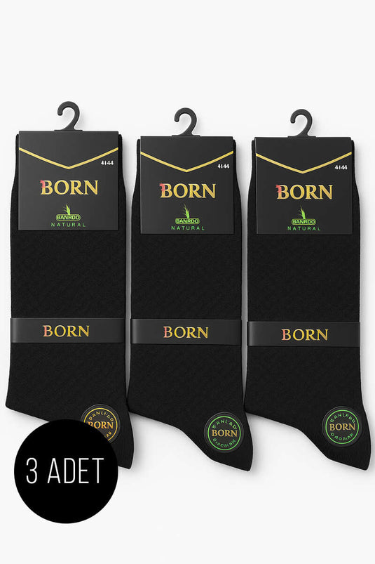 Men's 3-Pack Baklava Pattern Ankle Socks, Smoke Grey