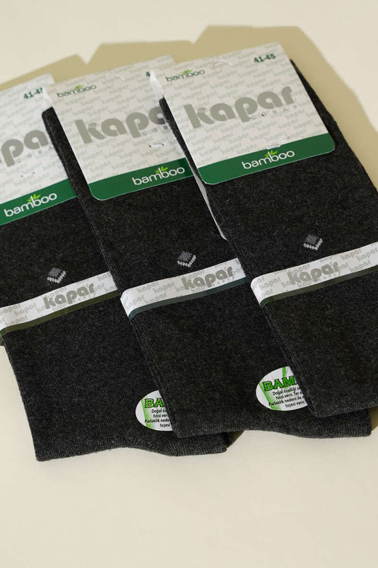Men's 3-Pack Bamboo Anthracite Socks