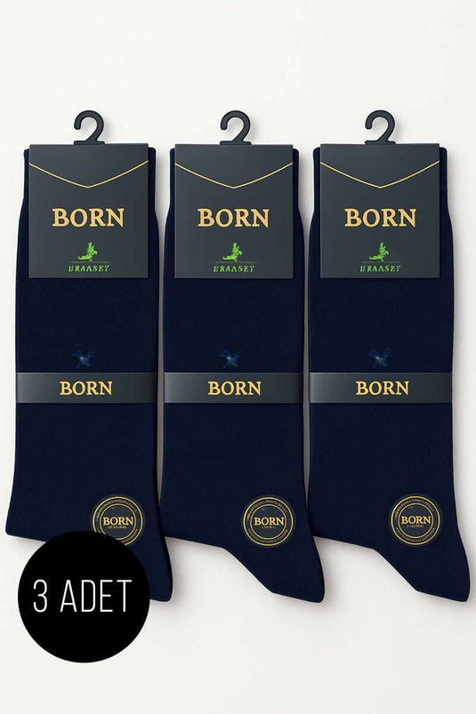Men's 3-Pack Bamboo Ankle Socks, Navy Blue