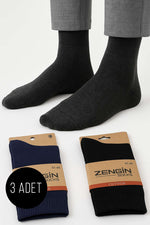 Assortiment de 3 paires de chaussettes basiques en tissu éponge pour hommes 1
