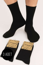 Lot de 3 paires de chaussettes homme à semelle éponge, noires
