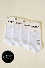 Lot de 4 paires de chaussettes blanches sans couture pour homme