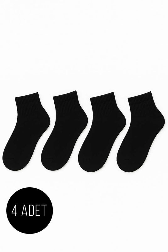 Men's 4-Pack Thermal Ankle Socks, Black