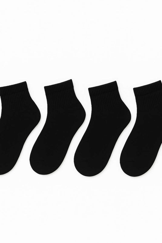 Men's 4-Pack Thermal Ankle Socks, Black