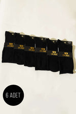 Chaussettes noires en bambou pour diabétiques (lot de 6)