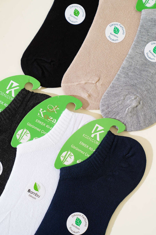 Assortiment de 6 paires de chaussettes de sport en bambou pour hommes 1