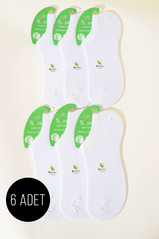 Chaussettes de sport blanches en bambou pour homme (lot de 6)