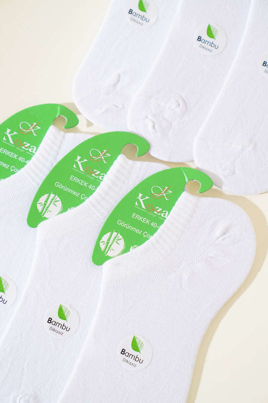 Chaussettes de sport blanches en bambou pour homme (lot de 6)
