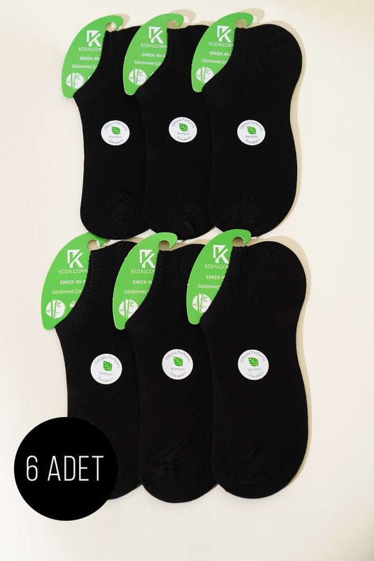 Chaussettes de sport en bambou pour homme (lot de 6), noires