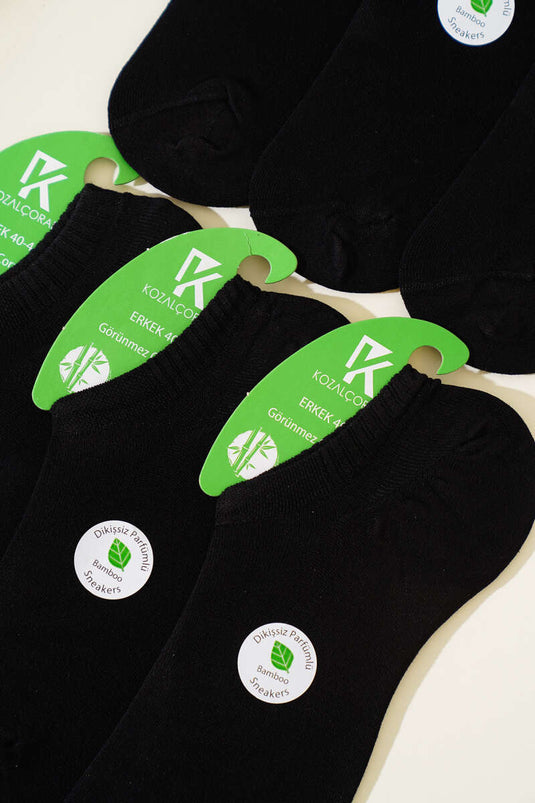 Chaussettes de sport en bambou pour homme (lot de 6), noires