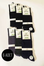 Assortiment de 6 paires de chaussettes en lycra et bambou pour homme, taille 1