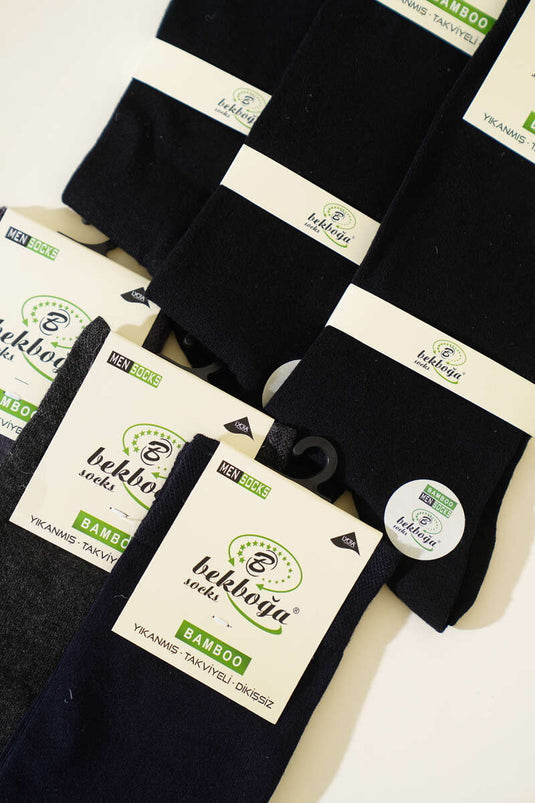 مجموعة جوارب الليكرا والبامبو للرجال، عبوة من 6 قطع، 1