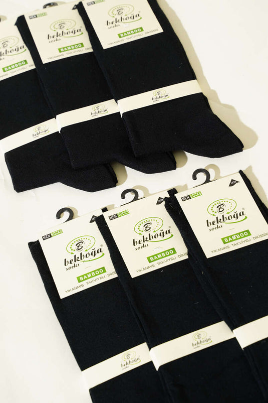 جوارب كاحل من الليكرا للرجال، عبوة من 6 قطع، باللون الأسود