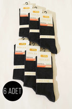 Lot de 6 paires de chaussettes anthracite en modal pour homme