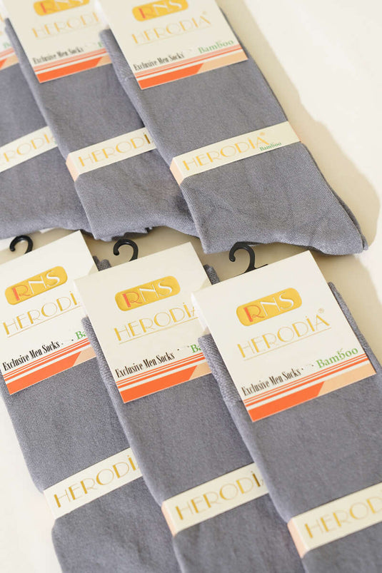 Erkek 6'lı Modal Soket Çorap Gri