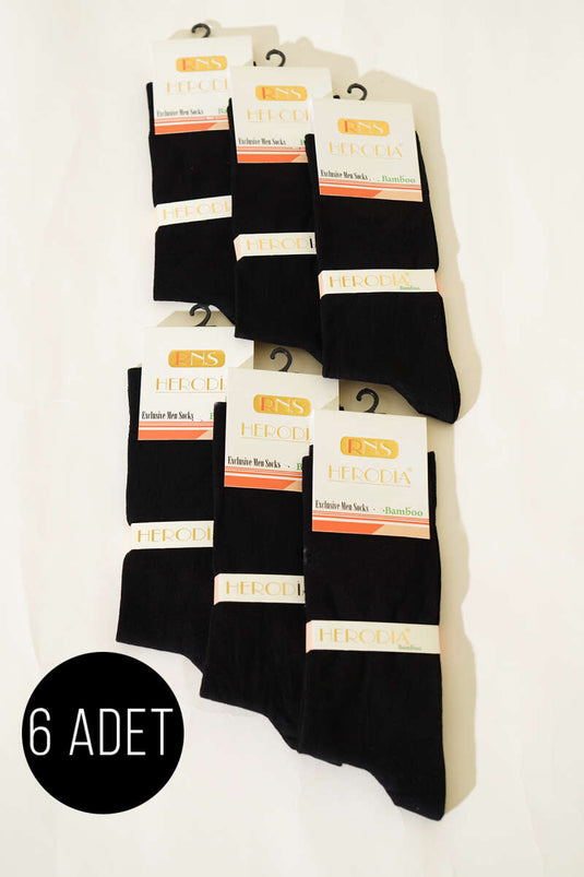 Erkek 6'lı Modal Soket Çorap Siyah