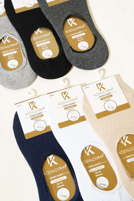 Erkek 6'lı Penye Babet Çorap Asorti 1