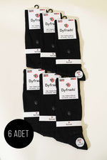 Lot de 6 paires de chaussettes d'été noires en coton peigné pour homme