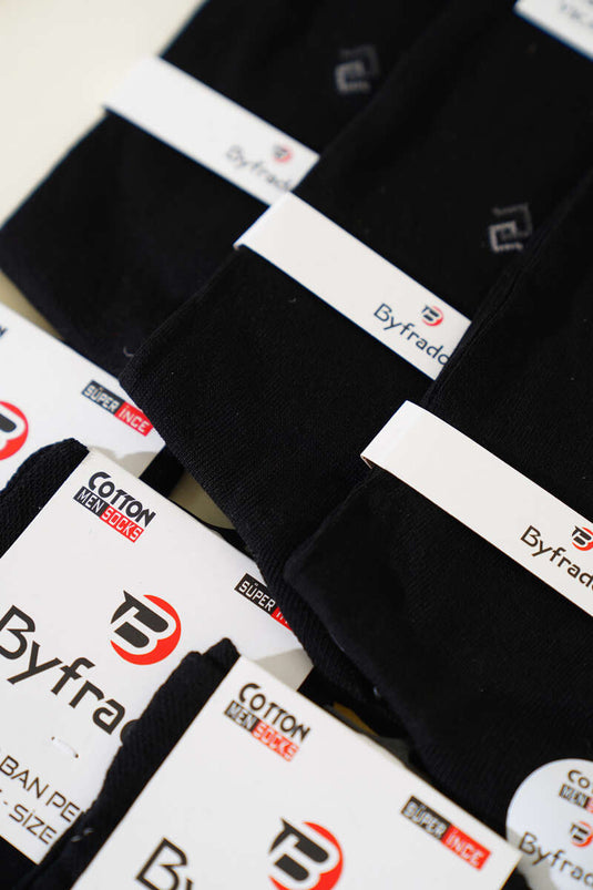 Erkek 6'lı Penye Yazlık Soket Çorap Siyah