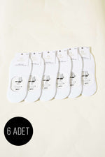 Lot de 6 paires de chaussettes ballerines blanches en silicone pour homme