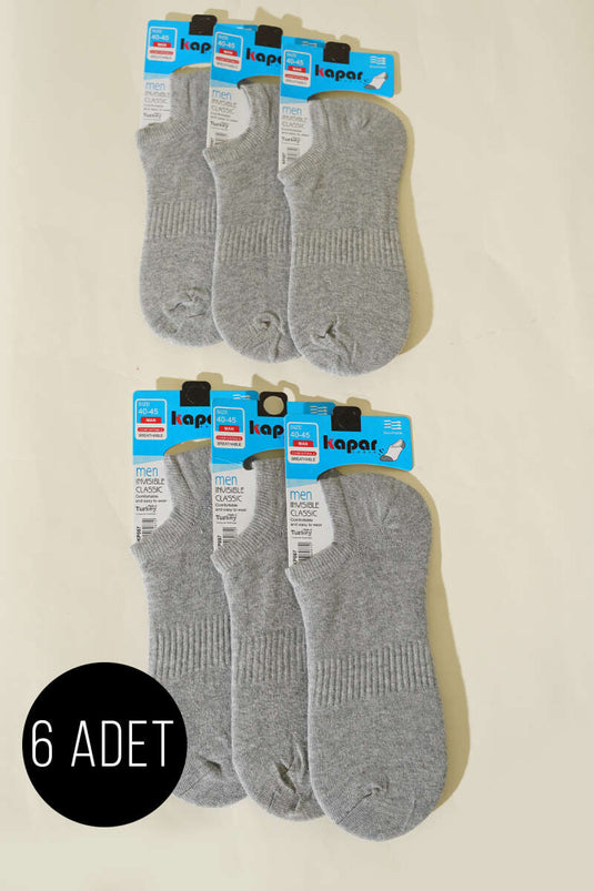 Erkek 6'lı Sneakers Serisi Çorap Gri