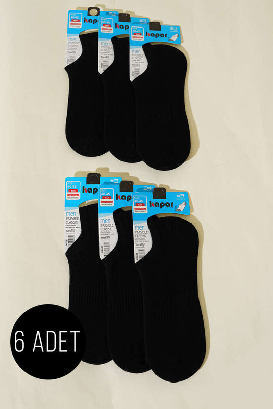 Erkek 6'lı Sneakers Serisi Çorap Siyah