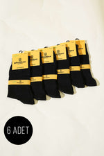 Lot de 6 paires de chaussettes d'été en bambou pour homme, noires