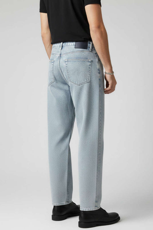 Men's Loose Denim Trousers Medium Blue