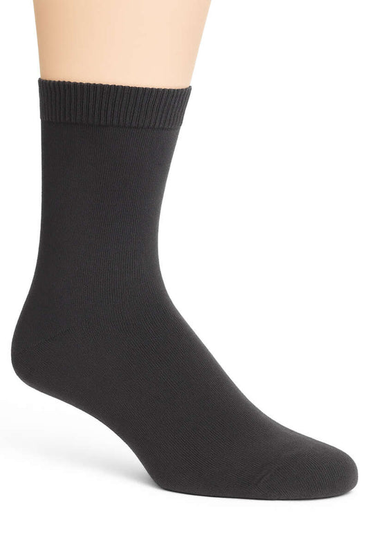 Men's Terry Cloth Ankle Socks, Smoke Grey