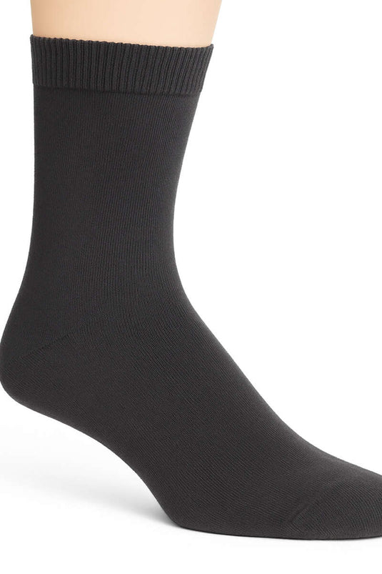 Men's Terry Cloth Ankle Socks, Smoke Grey