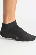 Chaussettes courtes pour homme en tissu éponge, gris fumé