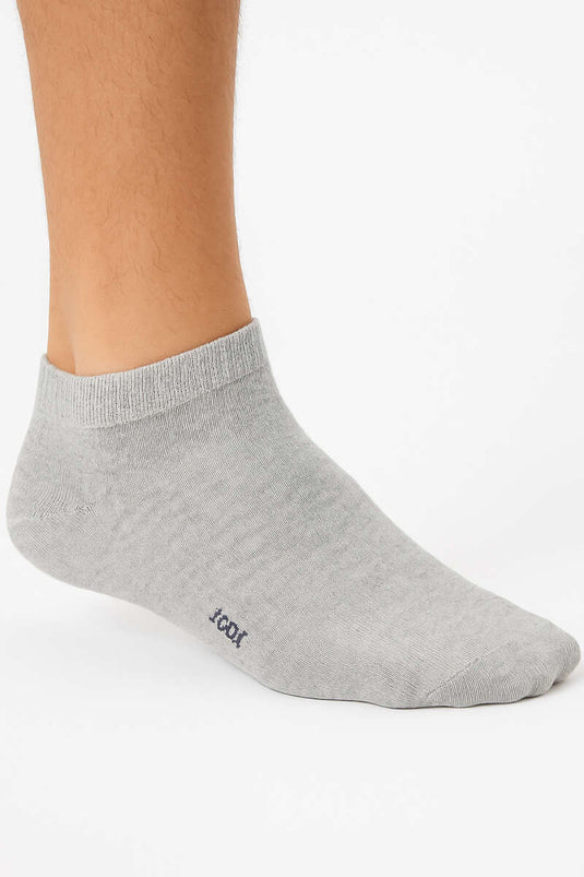 Men's Terry Cloth Ankle Socks Grey