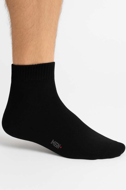 Men's Terry Cloth Ankle Socks Black