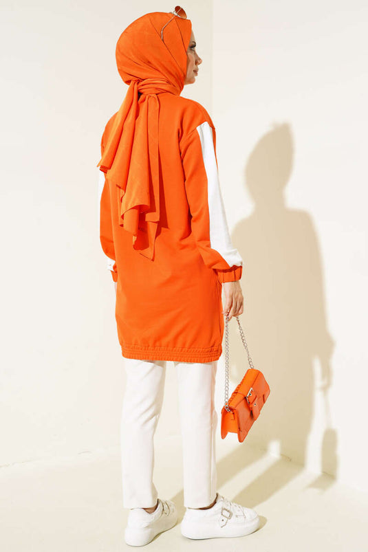 Tunique Ourlet Élastique Orange