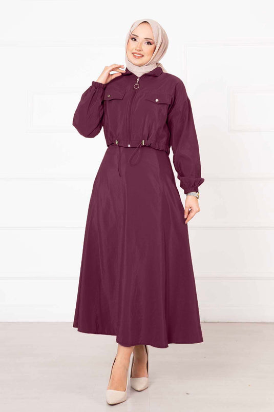 Skirted Two Piece Suit Claret Red