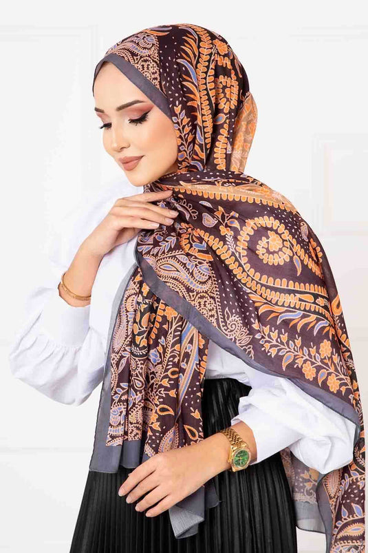 Ethnic Pattern Cotton Scarf -10