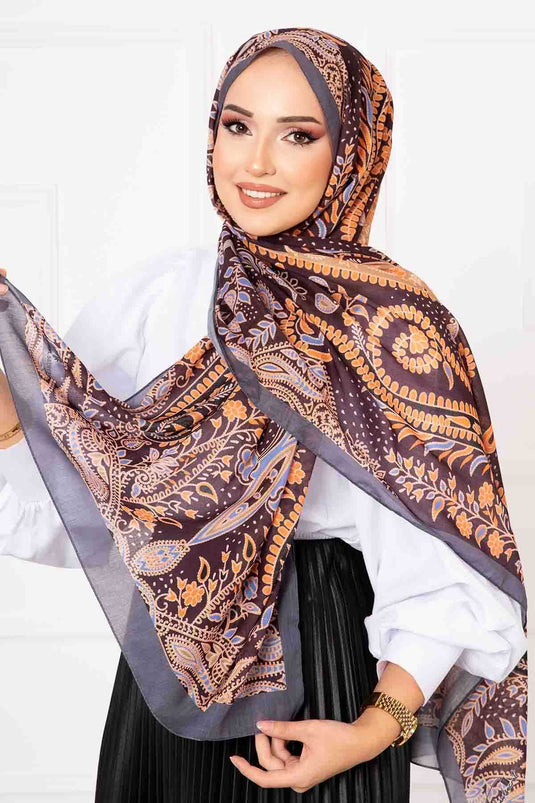 Ethnic Pattern Cotton Scarf -10