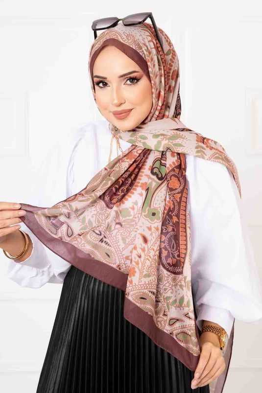 Ethnic Pattern Cotton Scarf -3