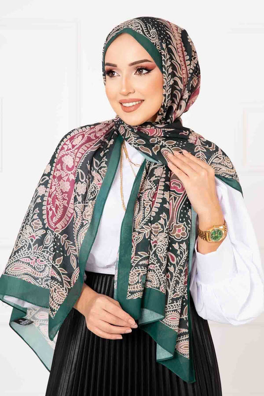 Ethnic Pattern Cotton Scarf -5