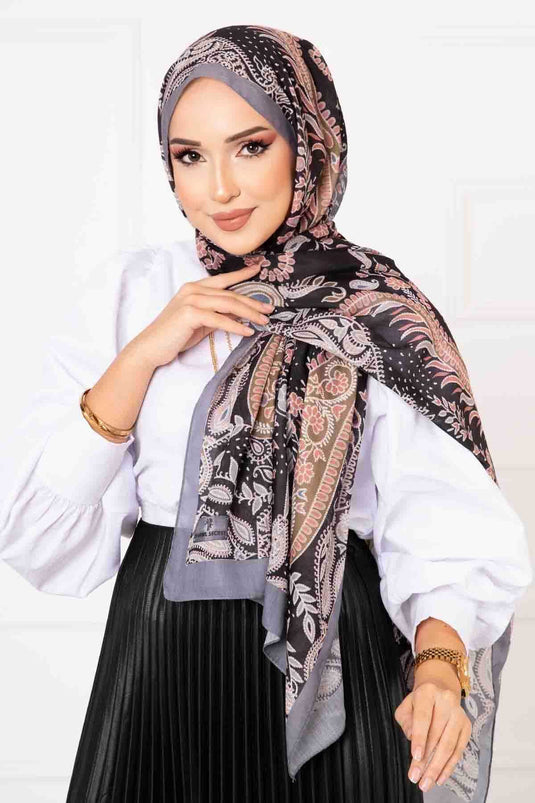 Ethnic Pattern Cotton Scarf -6