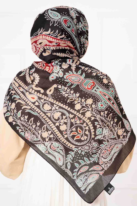 Mantón de algodón con estampado étnico -7