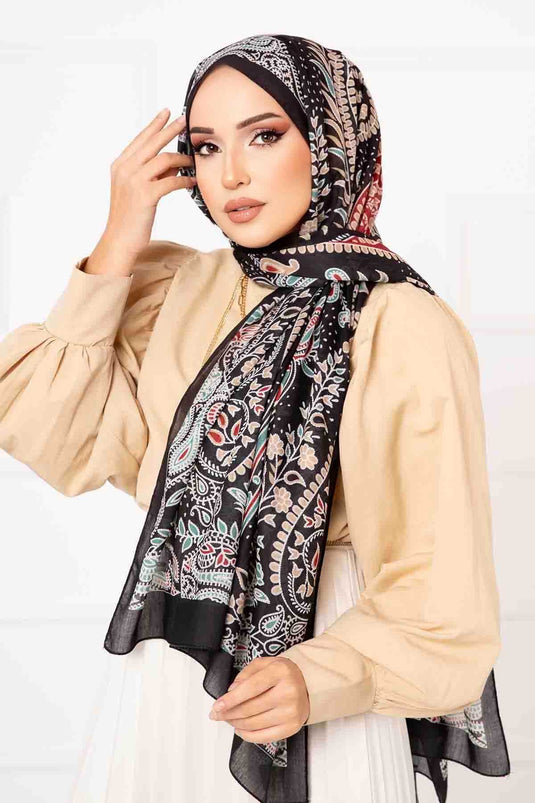 Ethnic Pattern Cotton Scarf -7