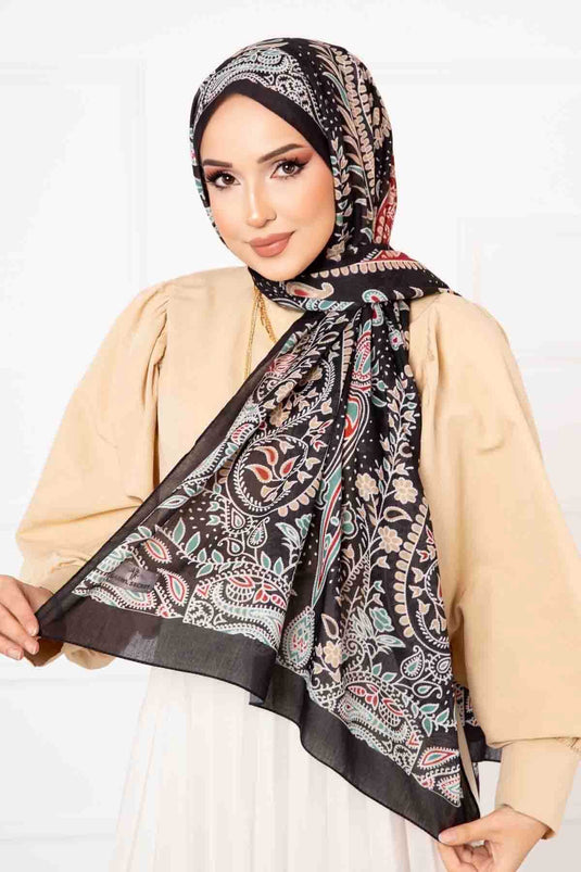 Ethnic Pattern Cotton Scarf -7