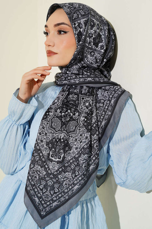 Foulard à rayures ethniques dégradé fumé