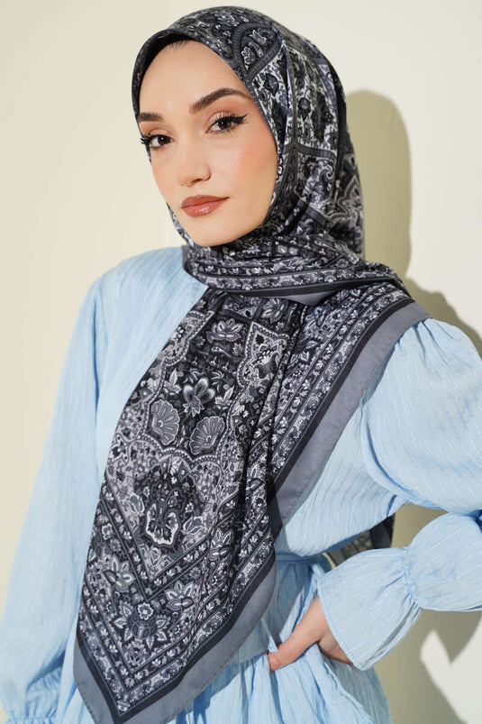 Foulard à rayures ethniques dégradé fumé
