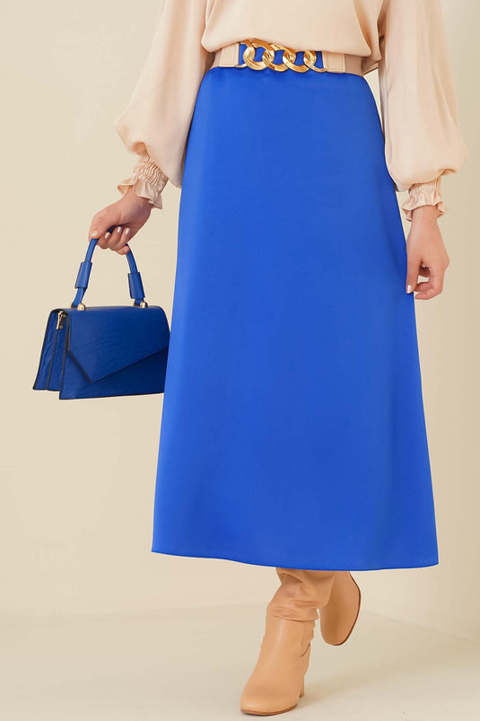 Jupe de saxophone en satin Evaze