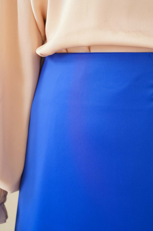 Jupe de saxophone en satin Evaze