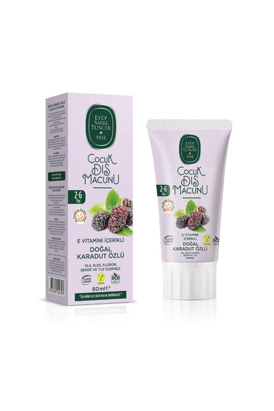 Dentifrice Naturel Pour Enfants Eyüp Sabri Tuncer À L'extrait De Mûrier Noir 60 Ml