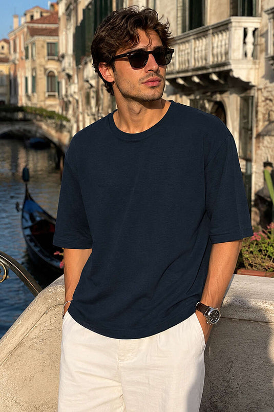 Fakir Kol T-shirt Uomo Petrolio