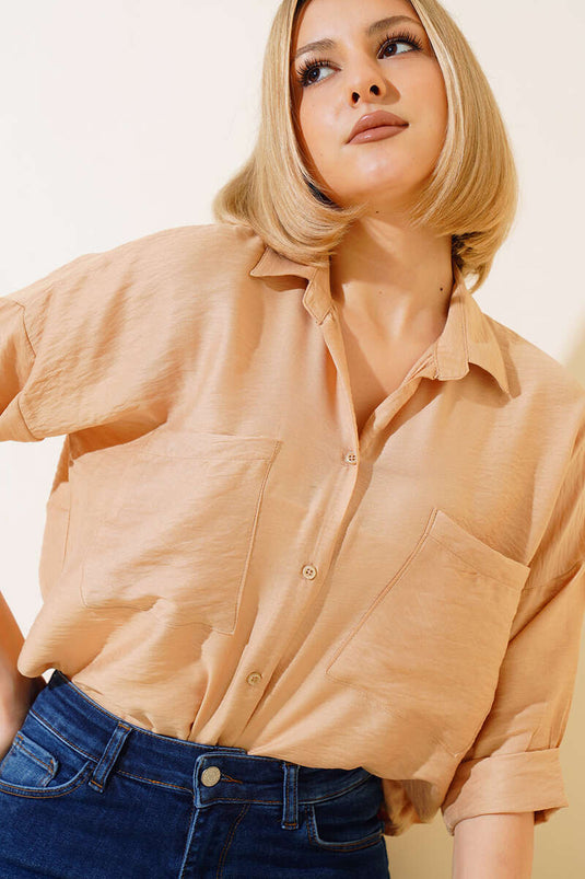 Poor Sleeve Casual Shirt Latte